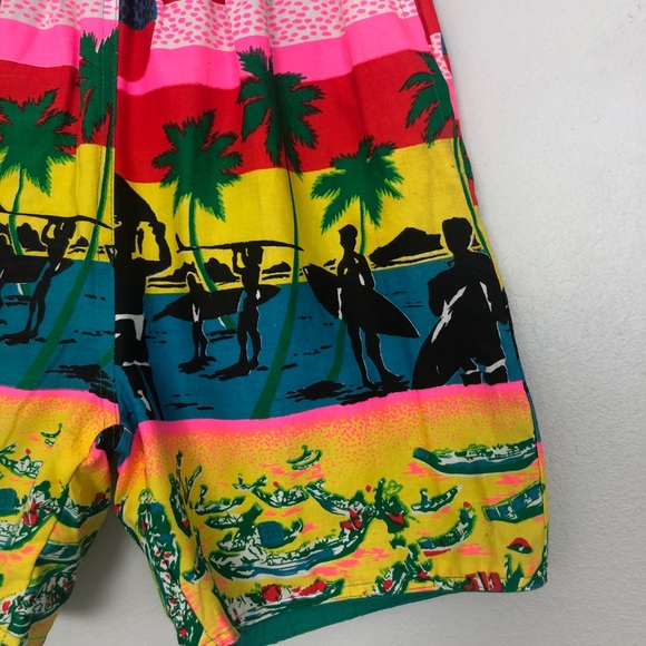 Vintage Local Motion Reversible Surf Print Shorts - Picture 3 of 15